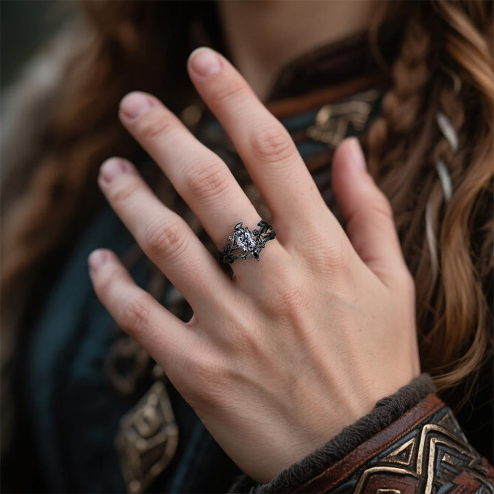 WorldNorse Valkyrie's Radiance Moissanite Ring