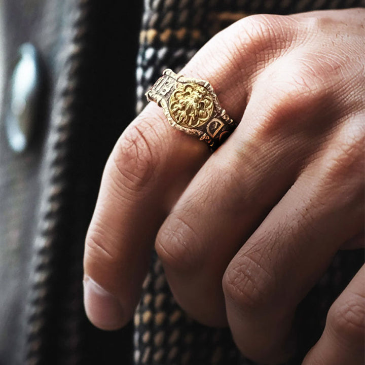 Handcrafted 925 Silver Vintage Dragon Emblem Ring