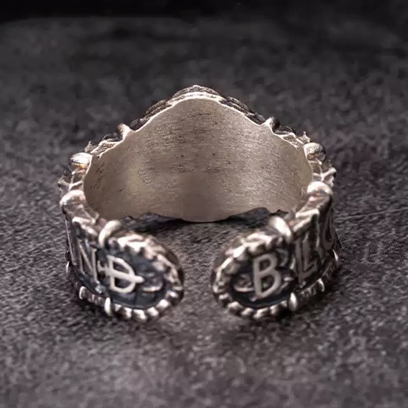 Handcrafted 925 Silver Vintage Dragon Emblem Ring