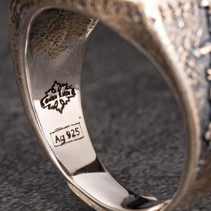 Handcrafted 925 Silver Celtic Cross Mjolnir Ring