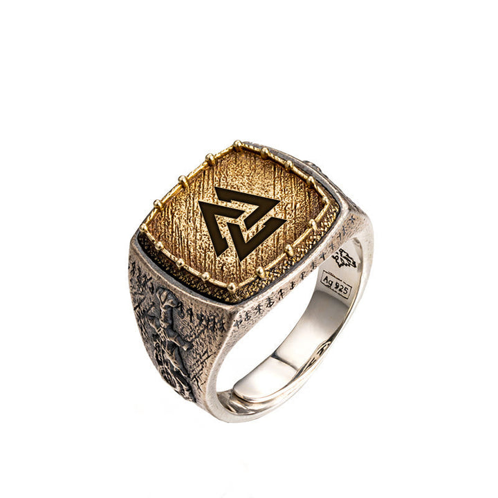 Handcrafted 925 Silver Celtic Cross Mjolnir Ring