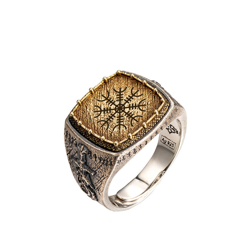 Handcrafted 925 Silver Celtic Cross Mjolnir Ring