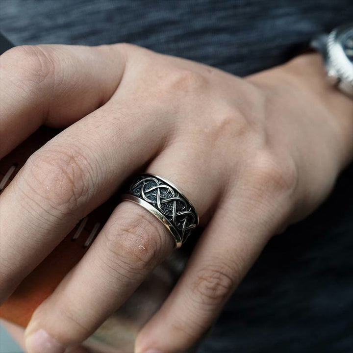 Handcrafted 925 Silver Thorn Crown Ring