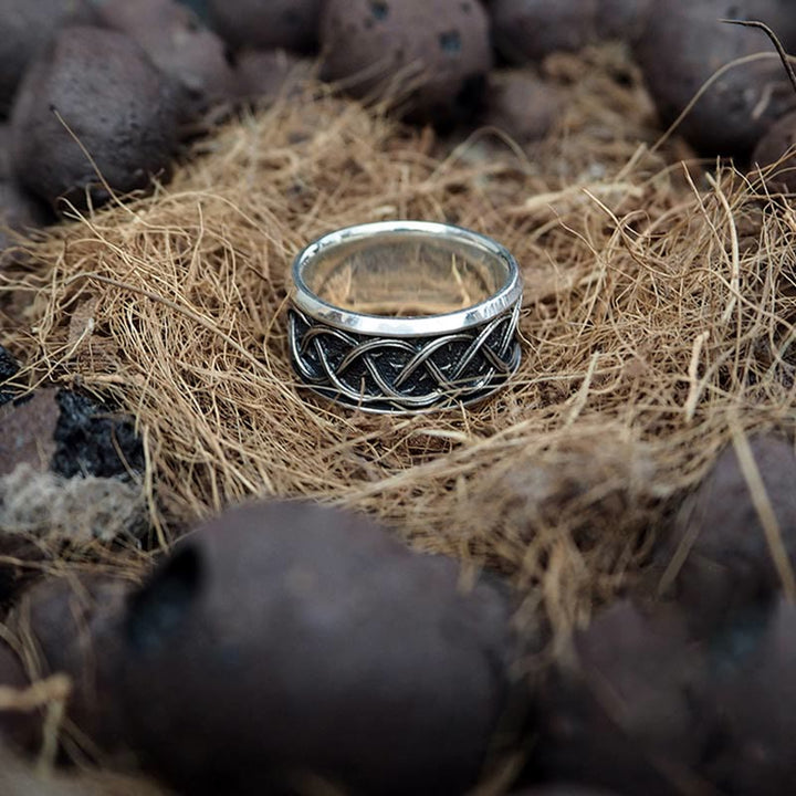 Handcrafted 925 Silver Thorn Crown Ring