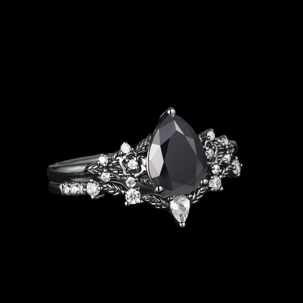 WorldNorse Nordic Floral Alexandrite Ring Set