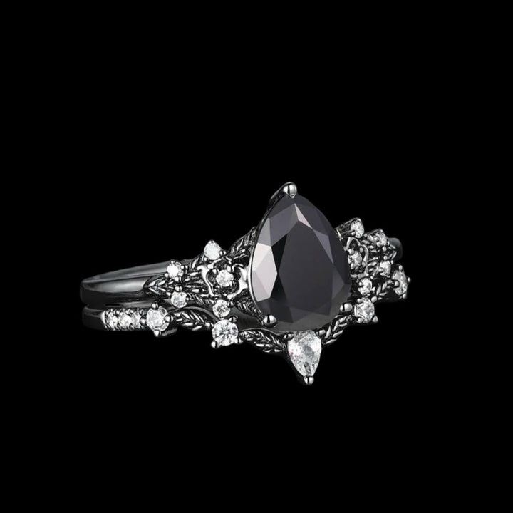 WorldNorse Nordic Floral Alexandrite Ring Set