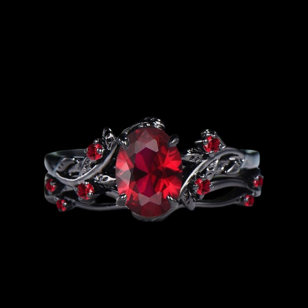 WorldNorse Apple Of Idunn Garnet Ring