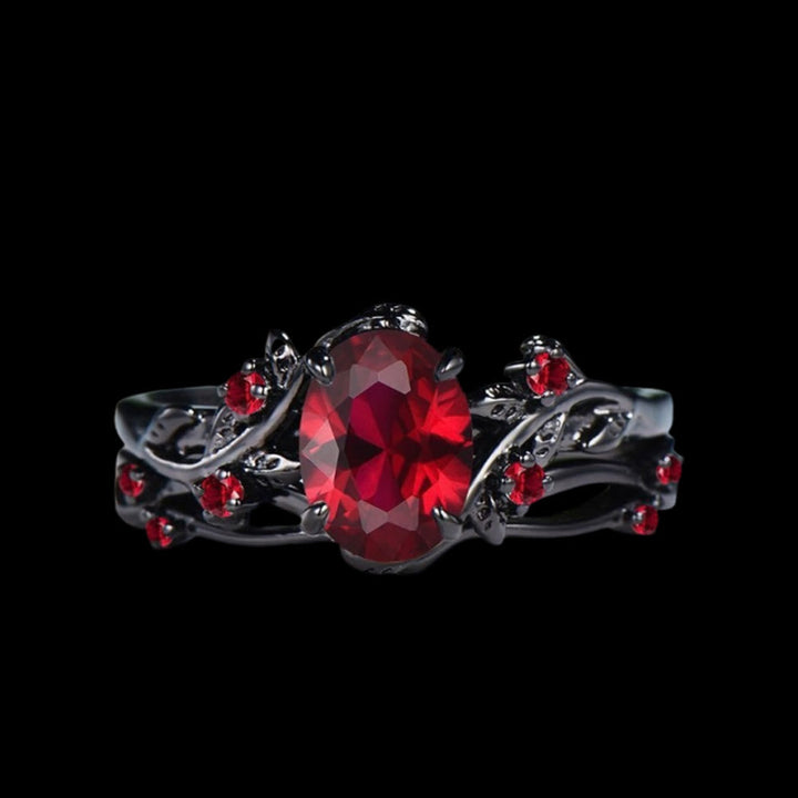 WorldNorse Apple Of Idunn Garnet Ring