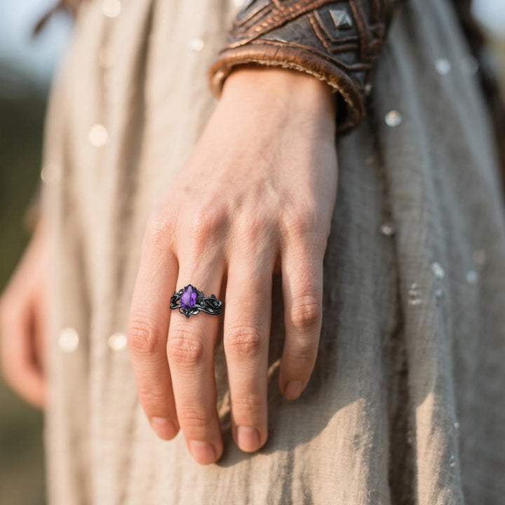 WorldNorse Drop Of Yggdrasil Two Piece Ring Set