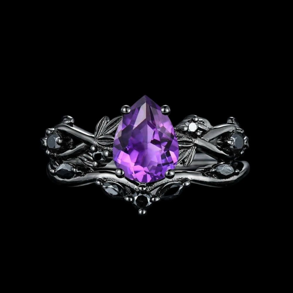 WorldNorse Drop Of Yggdrasil Two Piece Ring Set