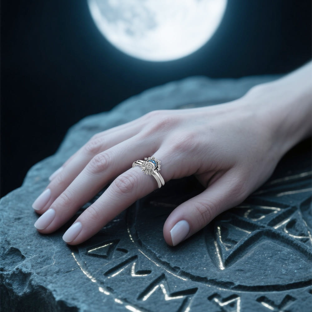 WorldNorse Máni Sun & Moon Ring Set