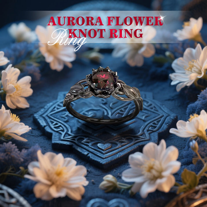 WorldNorse Aurora Flower Knot Ring