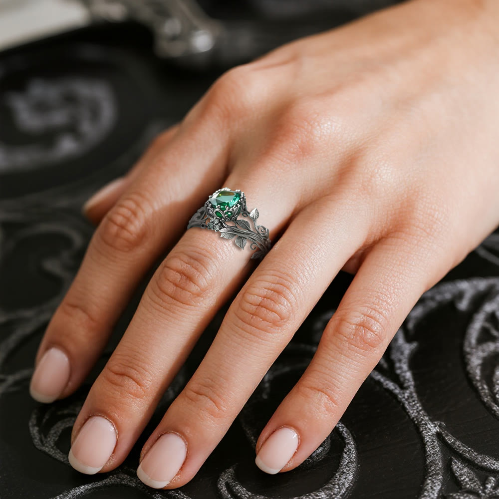 WorldNorse Emerald Yggdrasil Ring