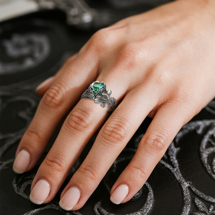 WorldNorse Emerald Yggdrasil Ring