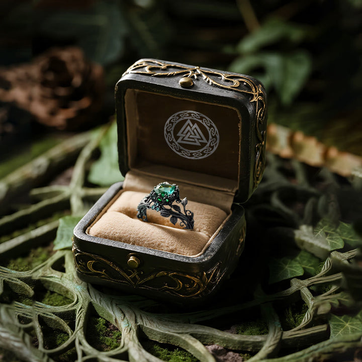 WorldNorse Emerald Yggdrasil Ring