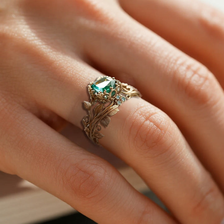 WorldNorse Emerald Yggdrasil Ring