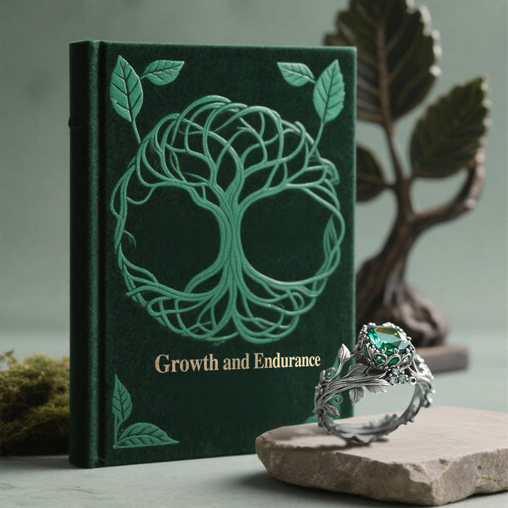 WorldNorse Emerald Yggdrasil Ring