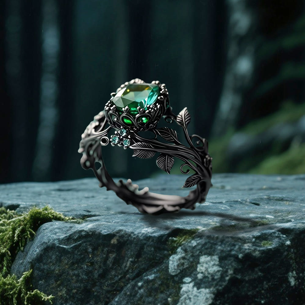 WorldNorse Emerald Yggdrasil Ring