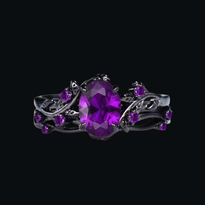 WorldNorse Midnight Amethyst Norse Vine Ring