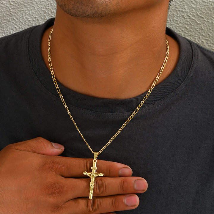 Christianartworkshop 4-Styled Sacred Crucifix Necklace: Elegant Design & Faithful Reminder for Every Day