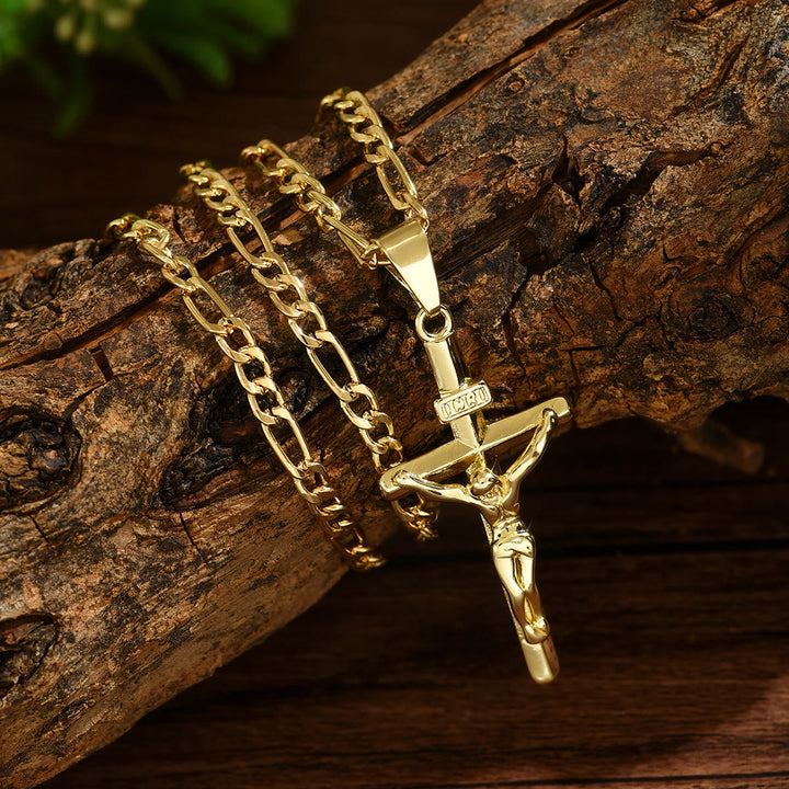 Christianartworkshop 4-Styled Sacred Crucifix Necklace: Elegant Design & Faithful Reminder for Every Day