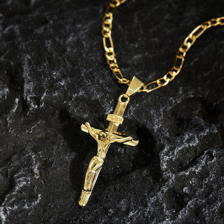Christianartworkshop 4-Styled Sacred Crucifix Necklace: Elegant Design & Faithful Reminder for Every Day