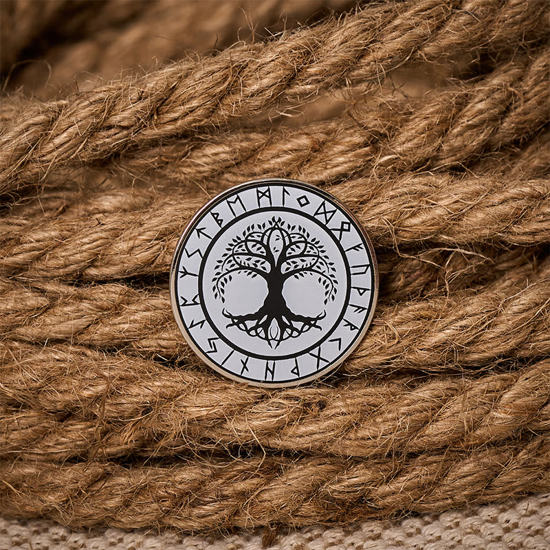 Tree Of Life Rune Wreath Brooch