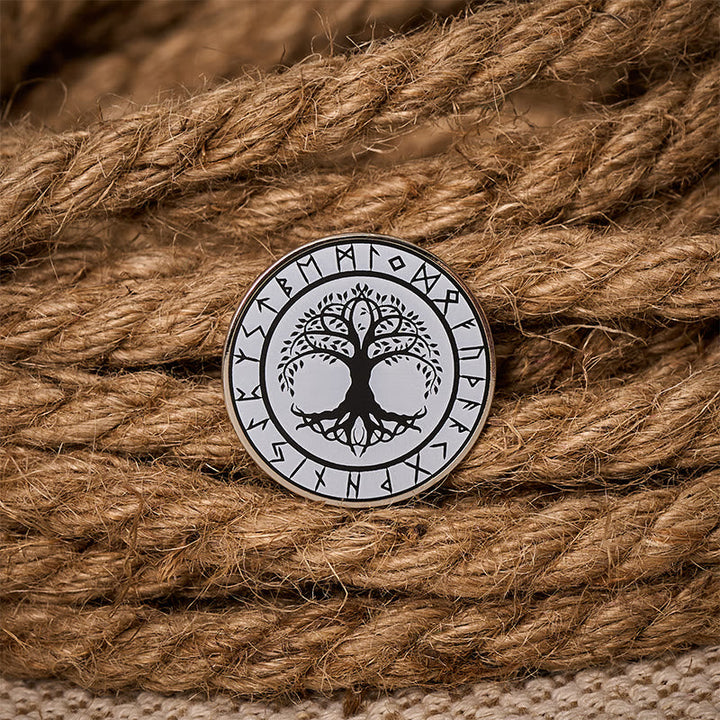 Tree Of Life Rune Wreath Brooch