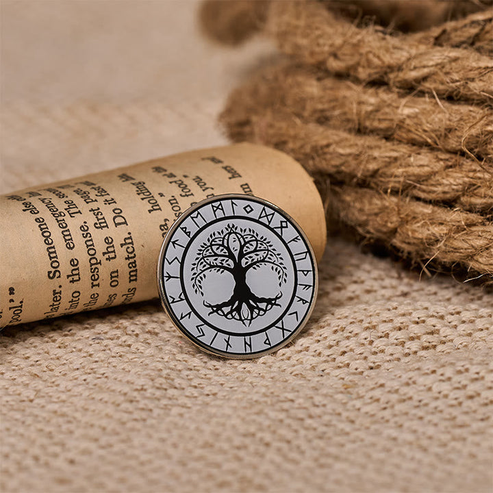 Tree Of Life Rune Wreath Brooch