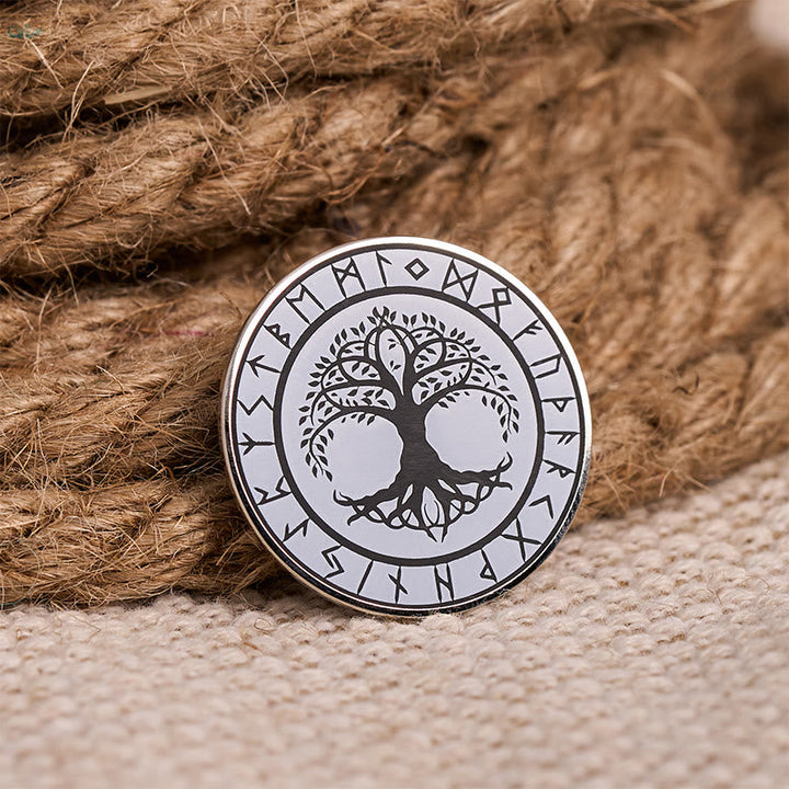 Tree Of Life Rune Wreath Brooch