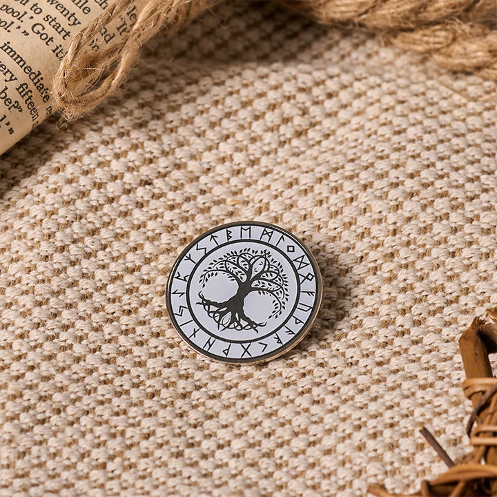 Tree Of Life Rune Wreath Brooch