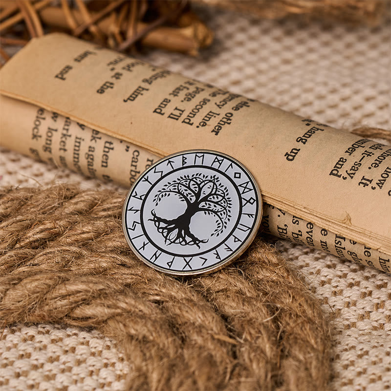 Tree Of Life Rune Wreath Brooch