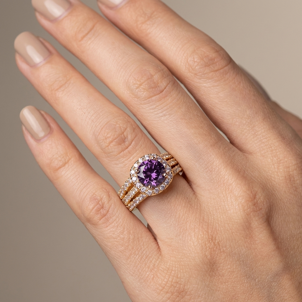 GOLD AMETHYST RING