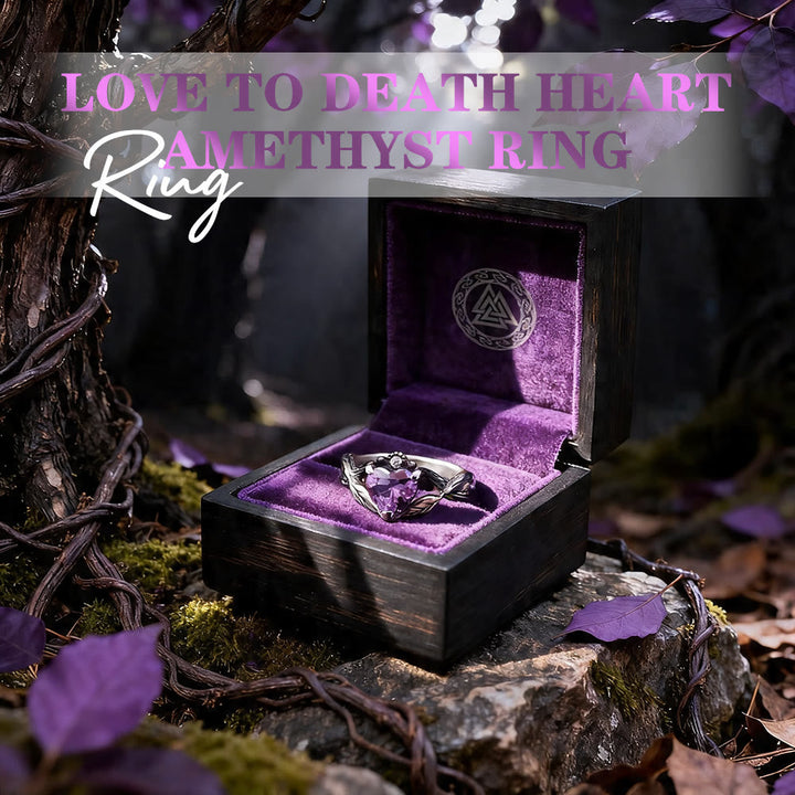 Love to Death Heart Amethyst Ring