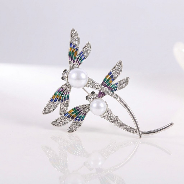 DRAGONFLY PEARL BROOCH