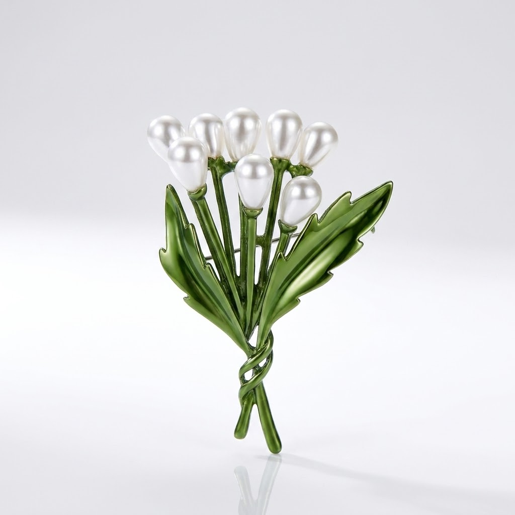 PEARL BOTANICAL BROOCH