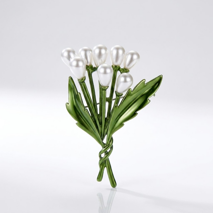 PEARL BOTANICAL BROOCH