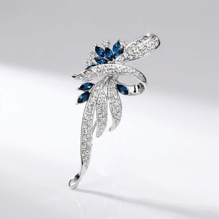 SAPPHIRE SWIRL BROOCH