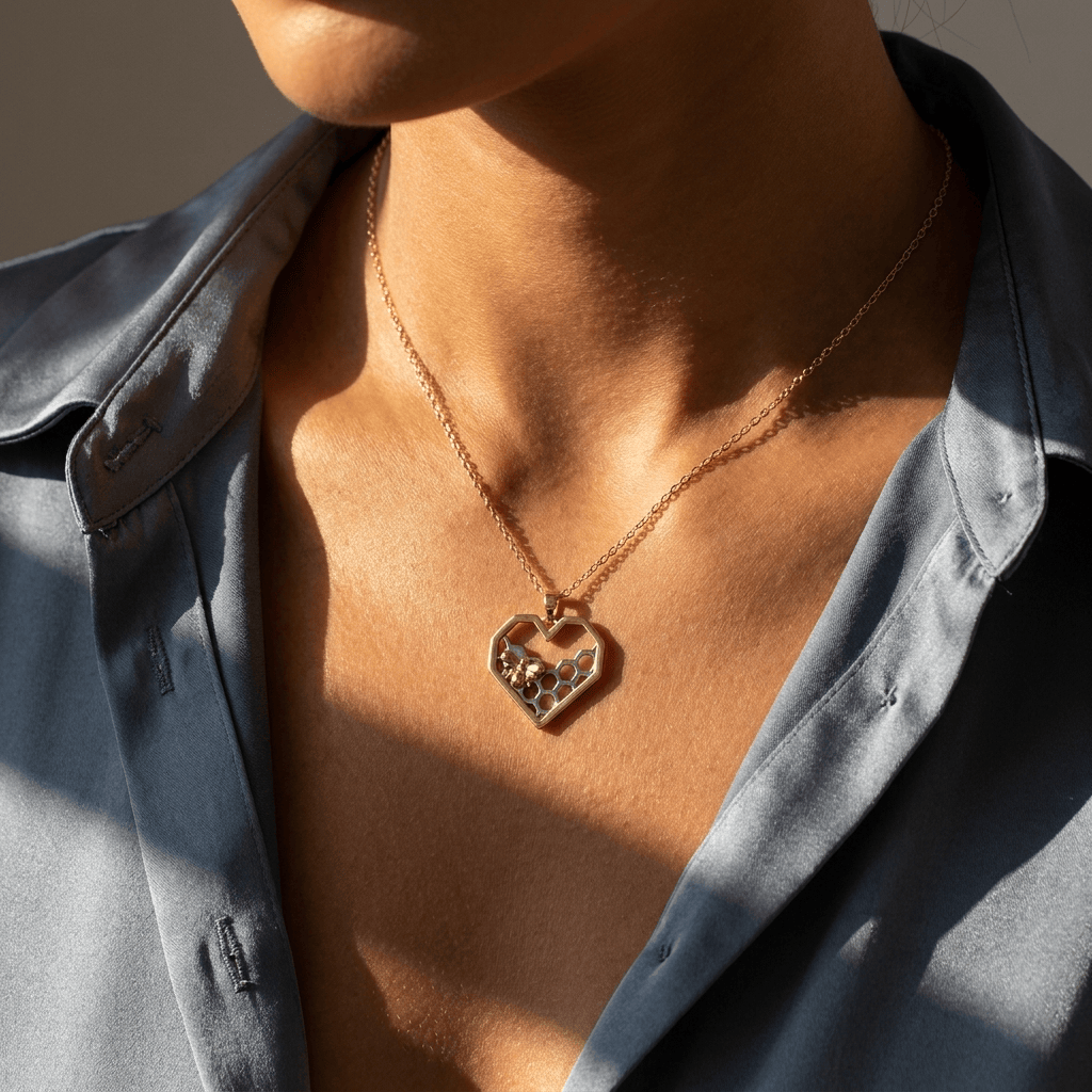 Bee Heart Necklace