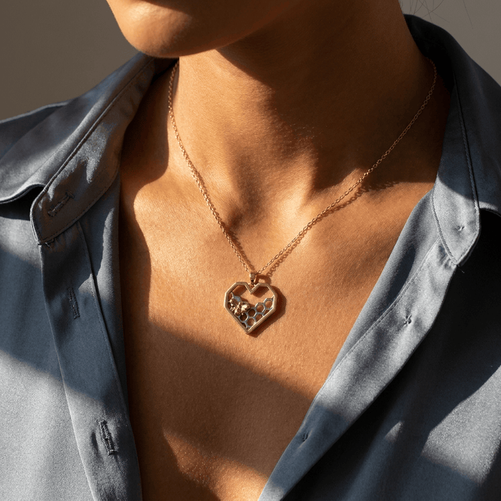 Bee Heart Necklace