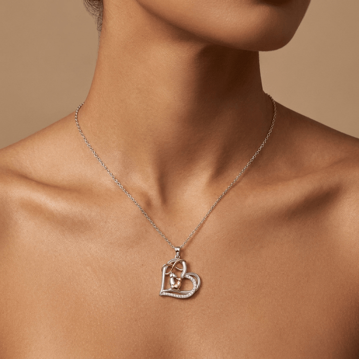 Infinity Paw Heart Necklace