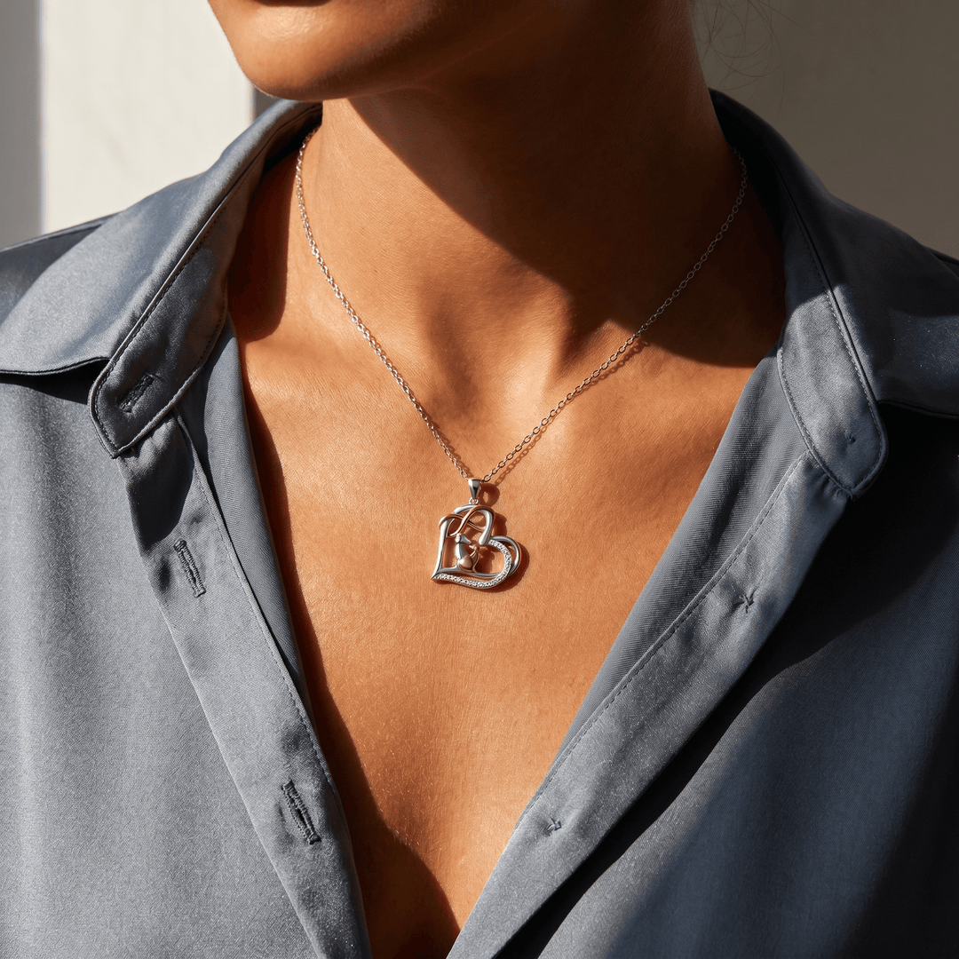 Infinity Paw Heart Necklace