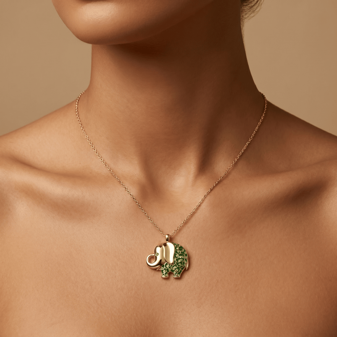 Gold Lucky Elephant Necklace
