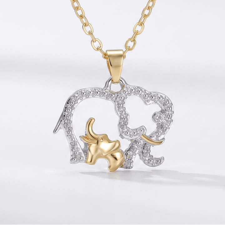 Mama Baby Elephant Necklace