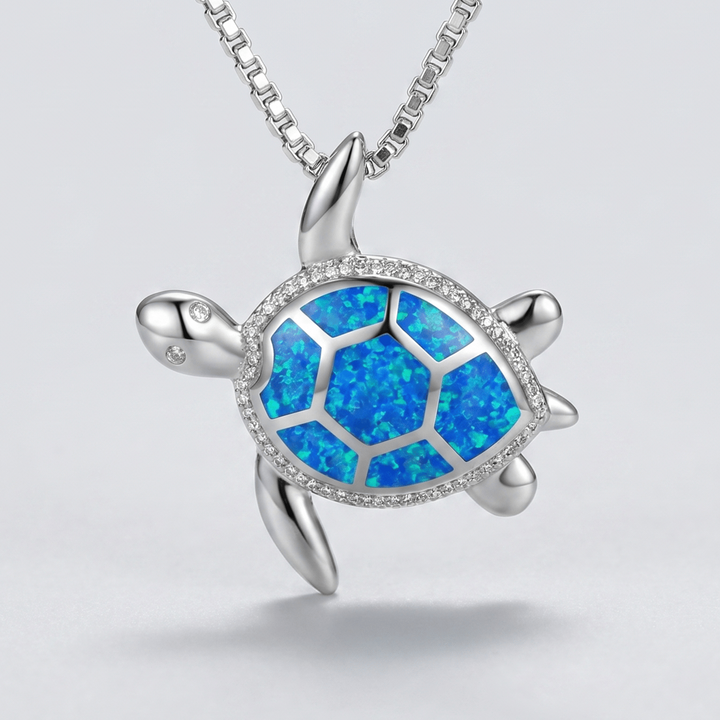 Opal Turtle Necklace