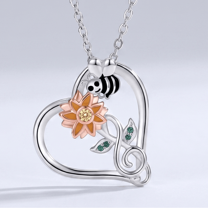Honey Bee Sunflower Necklace