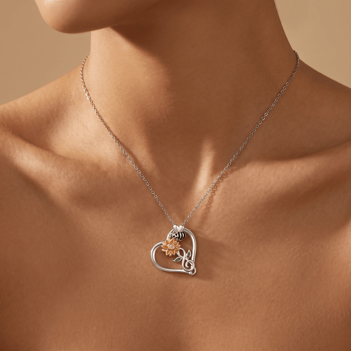 Honey Bee Sunflower Necklace