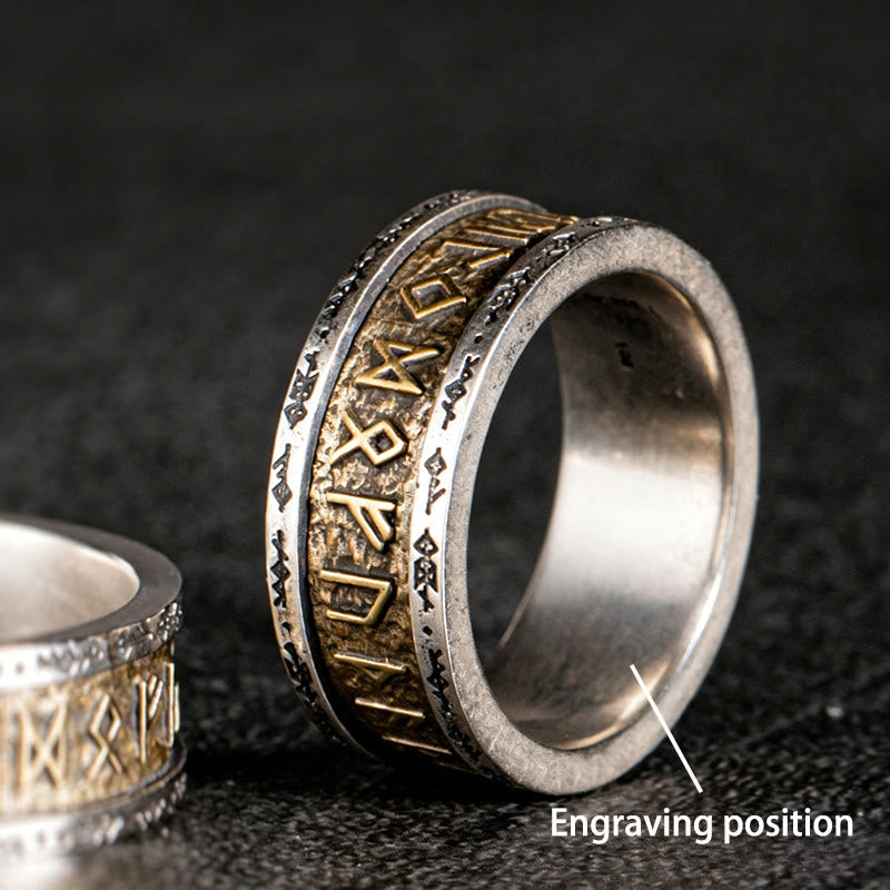 WorldNorse Handcrafted 925 Silver Handcrafted Rune Ring