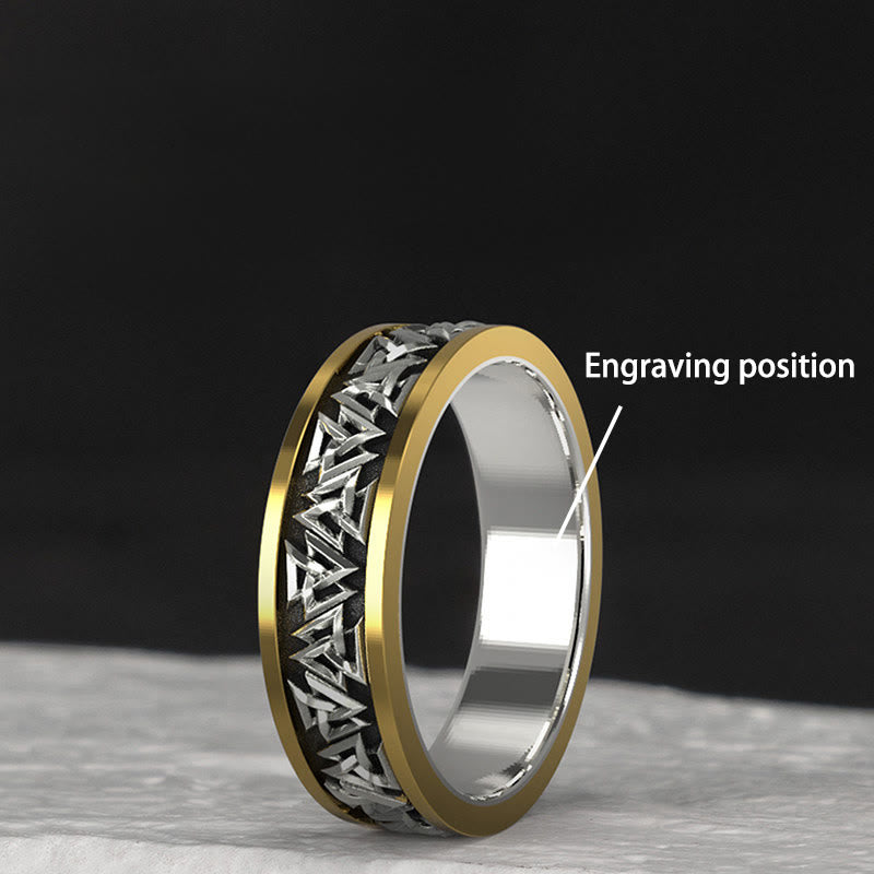WorldNorse Handcrafted 925 Silver Nordic Valknut Ring