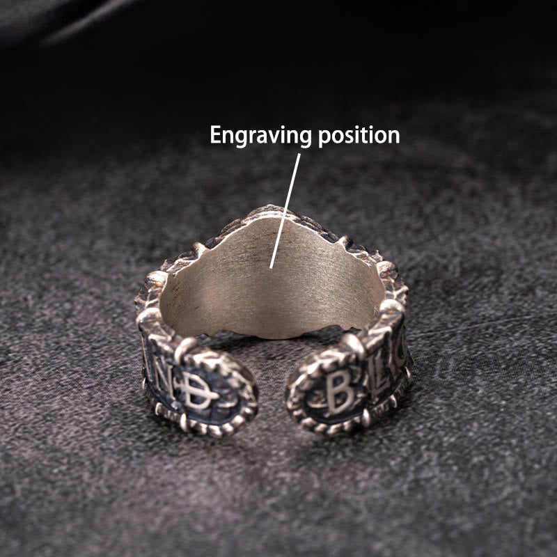 Handcrafted 925 Silver Vintage Dragon Emblem Ring